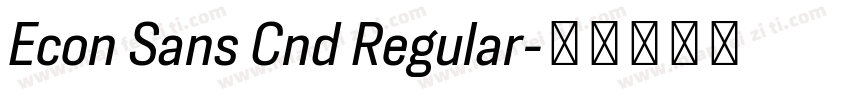 Econ Sans Cnd Regular字体转换